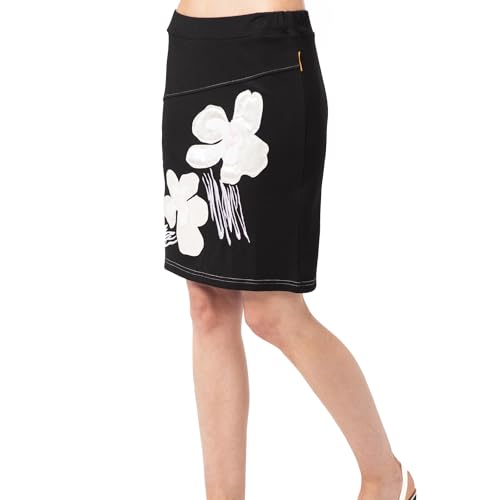 Mamatayoe Falda Cuadrillé para Mujer – Falda Negra a la Rodilla con Estampado...