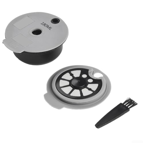 Cápsula de café reutilizable para máquinas Bosch Tassimo, incluye tapas de 60 ml y 180 ml, cuchara, cepillo y taza de cápsulas para una preparación de café conveniente y reductora de residuos