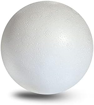 Styropor A31203 kula Ø 12 cm z polistyrenu, gładka i trwała, 3 sztuki do majsterkowania, modelarstwa, projektów kreatywnych, biała