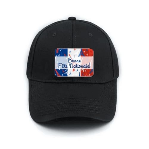 Casquette de baseball France noire réglable pour vos balades ensoleillées à Paris