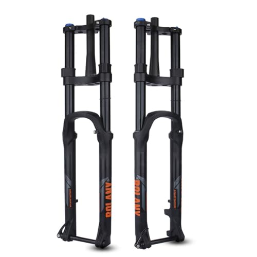 HOMSXPAC Bicicleta de montaña 27.5/29 Pulgadas con suspensión neumática, Tubo de dirección Recto/cónico de 1-1/8 Pulgadas, Horquilla de Doble Hombro con Recorrido de 180 mm, Eje