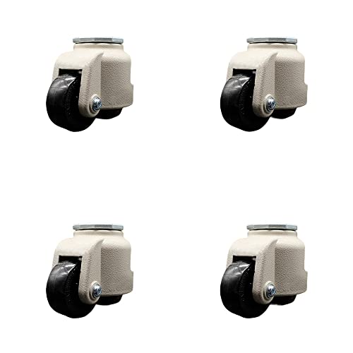 Nylon Swivel Threaded Stem Caster Set of 4 w/2.83
