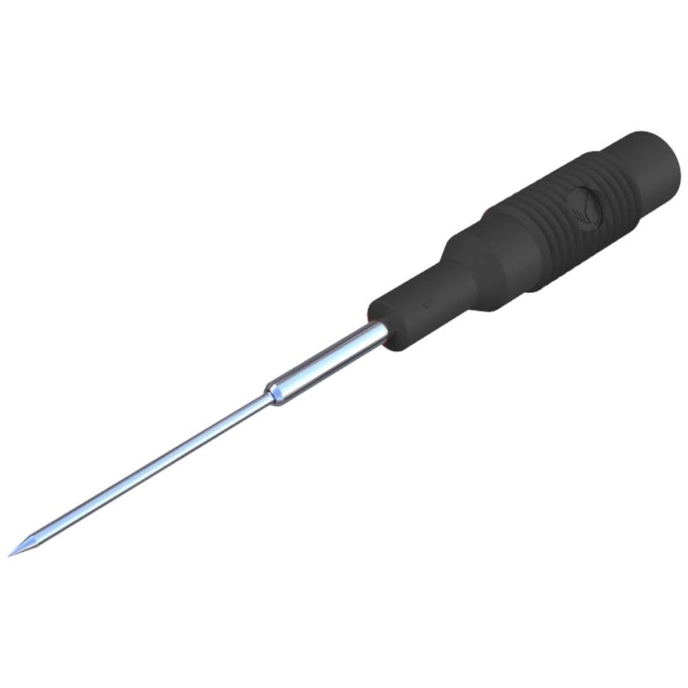 Hirschmann MZS 1 - PRUEF 973601100 Prüfspitze 1 mm Edelstahl, 4 mm Steckverbindung, Schwarz