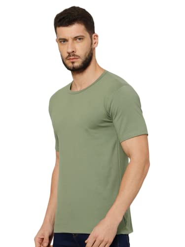 Image of T-Shirt for Men - 100% Cotton Casual T-Shirt | Half Sleeve, Round Neck 4 Way Stretch Fabric | Slim Fit T-Shirt