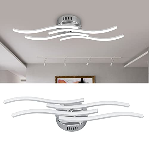 Pilipane LED Ceiling Light,Chandelier Lamp Modern Curved Design,LED Wavy Ceiling Light, 25W 3000lm Indoor Lighting