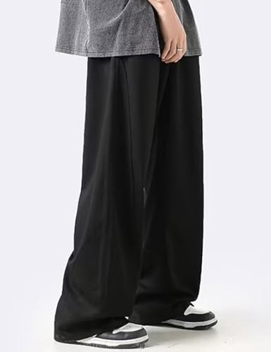 FCOOLYEET Calça de moletom masculina folgada Y2k Track com cordão, para ioga, academia, treino, pern