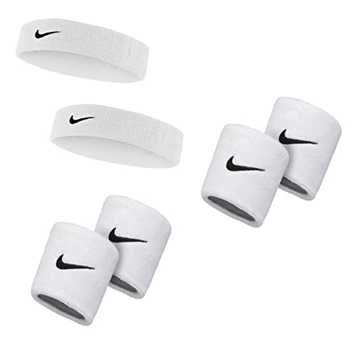 little monkeys Sports Headband for Men and Woman for Cricket Tennis and All Sports with Athletic Sweat Bands for Sports Activities Thick Cotton Wristbands – 2 Pairs (Multicolor) – White