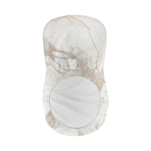 Image of Stretch Bar Stool Covers Set of 4,Stretch Removable Washable Bar Stool Chair Covers,Counter Height Chairs Cover for Kitchen Dining Room Cafe Furniture,White Marble Print