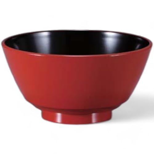 J-kitchens TA平成飯 椀 (汁椀 お椀 おわん 漆器) 朱内黒 12.3x12.3x6.3cm 耐熱ABS樹脂 日本製 食洗機対応