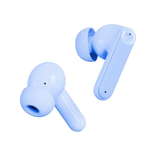 Image of Soundwave A1 Plus (2025 Edition) Active Noise Cancelling Earbuds, 6 Mics, 48H Total Playtime, 15 Mins = 6 Hours Playtime - Blue
