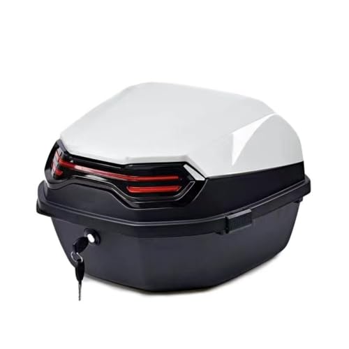 Hrzisda バイク リアボックス 44L トップケース バイクボックス バイク用ボックス 着脱可能式 大容量 原付 スクーター フルフェイス収納可能 ヘルメット入れ (A)