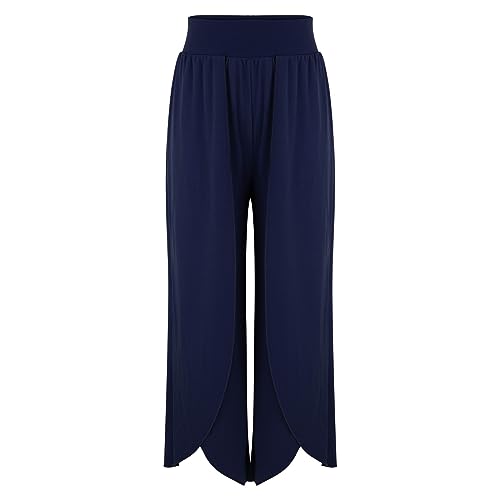 Rouingdd Culottes Hosen Damen Sommerhose, Wickelhose mit Schlitz Weites...