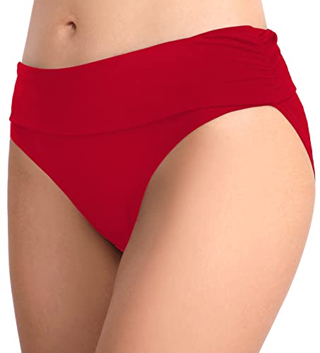 Image of Women's Bathing Suit Bottoms Full Coverage Ruched Bikini Tankini Bottom Swimsuit Brief