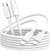 Cable de Carga USB C a USB C para Apple iPhone 17/16/15 Cargador Rápido 6 pies Largo USBC a USB-C Cable de Alimentación para iPhone 17/16 Pro/Pro Max/Air, MacBook Air 13 pulgadas/iPad Pro/Air/10th/4/5 Tipo C Paquete de 2 6 pies 60W 2
