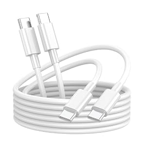 Cable de carga USB C a USB C para Apple iPhone 17/16/15, cargador rápido de 6 pies de largo, cable de alimentación USBC a USB-C para iPhone 17/16 Pro/Pro Max/Air, MacBook Air de 13 pulgadas, iPad Pro