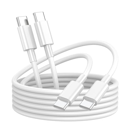 USB C to USB C Charging Cable for Apple iPhone 17/16/15 Charger Fast 6ft Long USBC to USB-C Power Cord for iPhone 17/16 Pro/Pro Max/Air, MacBook Air 13 inch/IPad Pro/Air/10th/4/5 Type C 2Pack 6 ft 60W by YBMTIGICS - Used condition - US$6.88