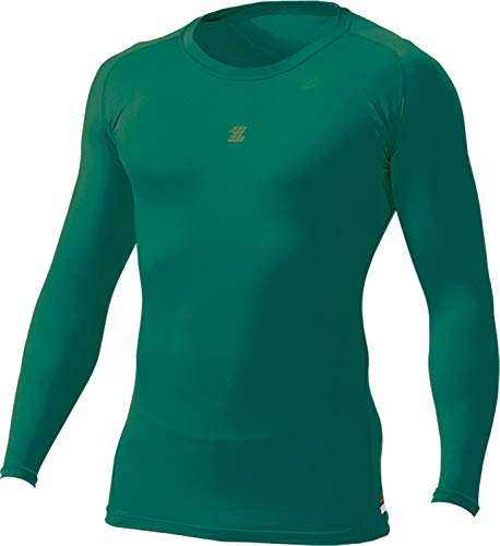 ZETT 野球 プロステイタス PCWクルーネック長袖アンダーシャツ BPRO800C グリーン L
