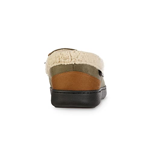Image of isotoner Men's Indoor /Outdoor Slip-on Vincent Microsuede Moccasin Slippers With Memory Foam Comfort