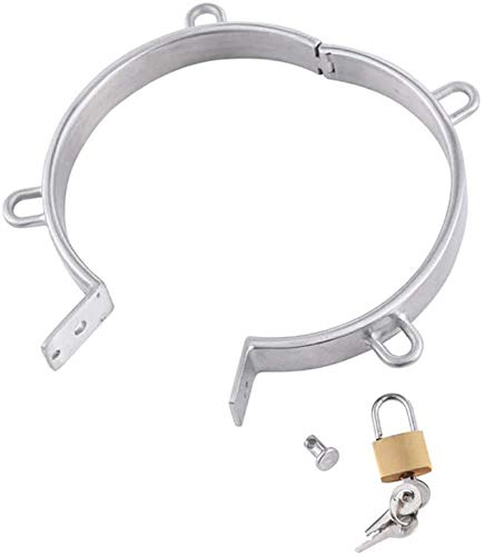 Roluck Metall Halsband Halsreif Halsfessel Bondage Sex-toys Sexspielzeug SM Erotische Halsfessel für Frauen(Ø 13.2cm)