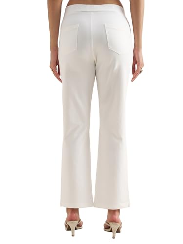 Image of Tokyo Talkies Women's Stretchable Bootcut Pants | High Rise Flared Trousers |Travel & Formal Wear|Workwear Trousers