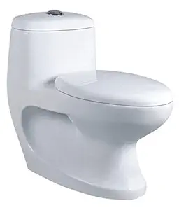 Belmonte Ceramic Floor Mounted One Piece Water Closet/Western Commode/Toilet/EWC Cally S Trap - White