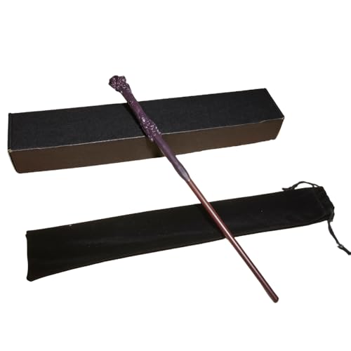 JYF.QUANYI 魔法の杖 魔法学校風 小道具 コスプレ 樹脂 高度に復元された ハロウィン 魔杖 パーティー 誕生日プレゼント 魔法の小道具 男女共用（杖+呪文表+チケット+地図）収納箱付き
