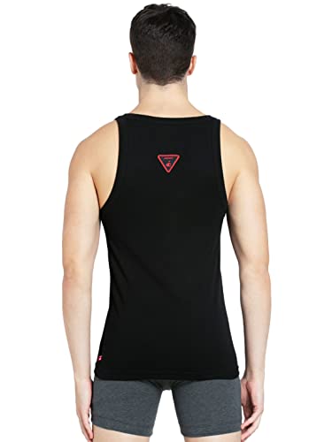 Jockey US26 Men's Super Combed Cotton Rib Square Neckline Gym Vest - Image 4