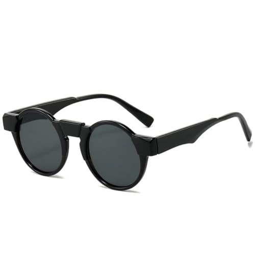 Fashion Small Round Steampunk Sunglasses Women Retro Clear Ocean Lens Shades Uv400 Luxury Men Punk