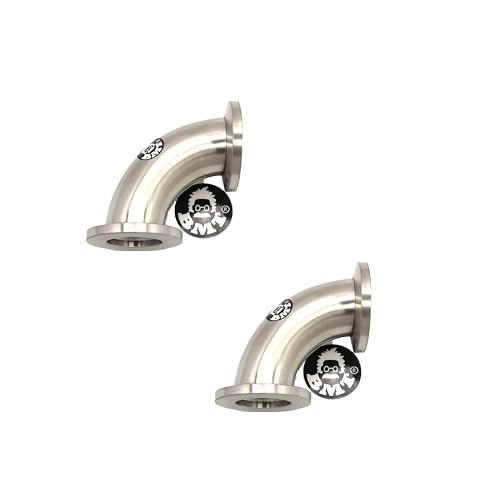 Image of bmotiontech KF Flange Elbow Fitting with KF16 NW16 / KF25 NW25 / KF40 NW40 Flange (90 KF16 Elbow x 2PCs)