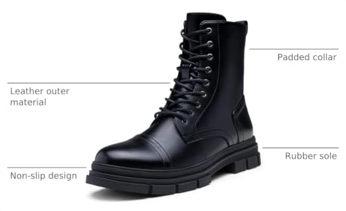 Image of Jousen Men's Boots Fashion High Top Motorcycle Boots Waterproof Boots for Men