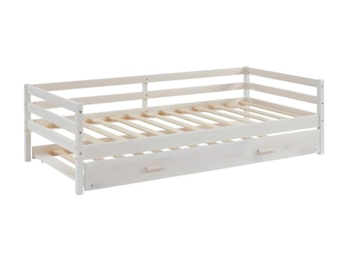 Vente-unique Ventilerad ñ rulls‰ng ñ 2 x 90 x 190 cm ñ massiv Tall Och MDF ñ Whitewashed ñ Aedan II