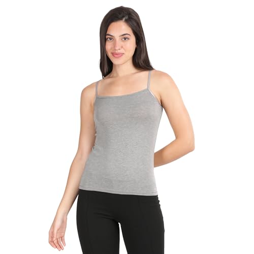 Image of Lavos Women's 2 Way Camisole V-Neck, Round Spaghetti Slip| Bamboo Cotton Anti Microbial 4-Way Stretchable
