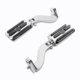 DATUIHAN Rear Passenger Foot Peg Mount Bracket (Aluminum+Rubber) (Pair Foot Pegs w/Brackets)