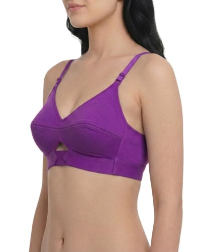 Image of Brida Kavya Xtra Soft Cotton Round Stitch Bra for Women | Full Coverage | Non-Padded | Wireless | Double Layer Support | Heavy Bust | Combo Pack | Colours May Vary