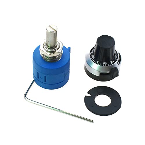 RELAND SUN 3590S 10-Turn Rotary Wire Wound Precision Potentiometer Pot with 6.35mm knob (5K 502L)