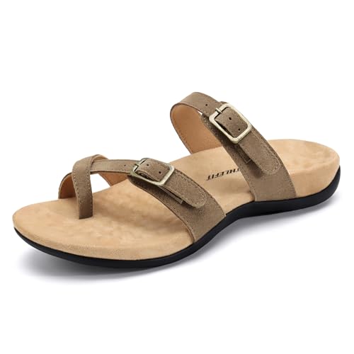 Best Women's Shoes for Walking in Italy: Top Picks 11 Athlefit Orthopedic Sandals for Women with Arch Support Adjustable Comfort Walking Orthotic Flip Flops Brown Suede Size 10
