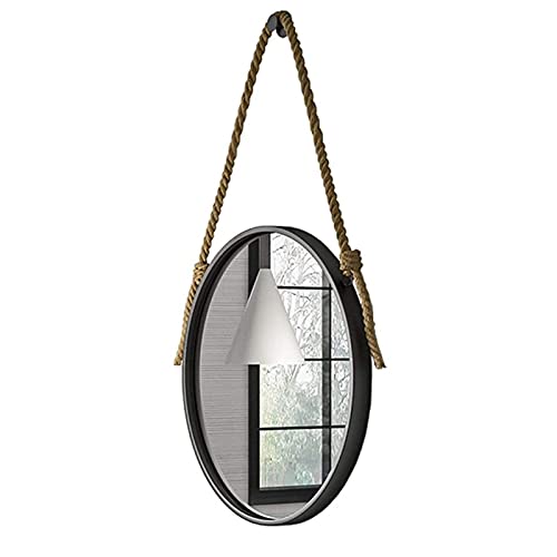 Miroir de courtoisie rond suspendu pour optimiser la luminosité d'un bureau