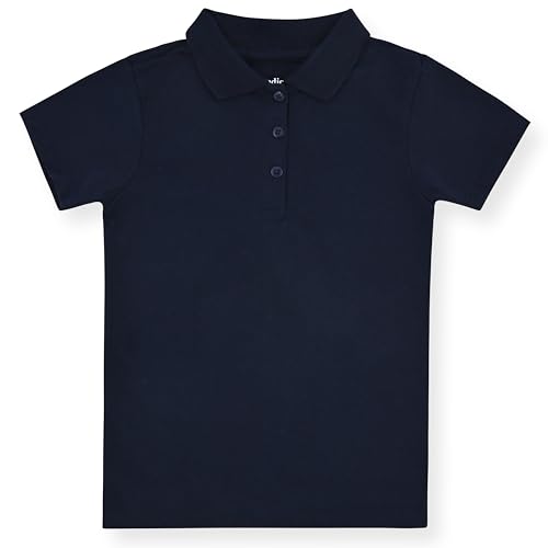 Image of Studio 3 Girls' 4-Pack Soft Jersey Short Sleeve Polo Shirts