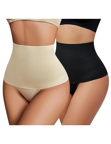 Catálogo para Comprar On-line Braguitas moldeadoras medias para Mujer los 5 mejores. 42 Avidlove Faja Moldeadora Para Mujer, Control De Abdomen, Tanga, Cintura Media, Ropa Interior Moldeadora Ligera, Braguita Moldeadora, Color Negro Y Beige,