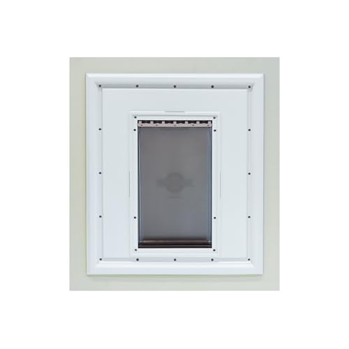 PetSafe Haustiertür Einsatz für Getäfelte Türen - Einfache Installation, Wetterfest, Anpassbar - Weiß