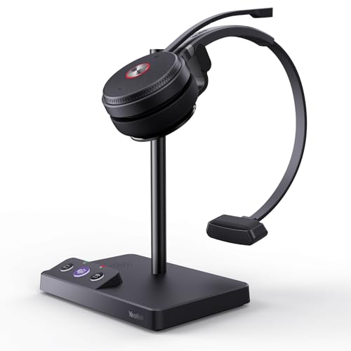 Yealink WH62 DECT Mono Teams Wireless Headset, 525 ft Range Work Headphone with 2X Noise Canceling...