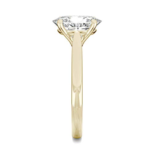 Charles & Colvard 14K Yellow Gold Moissanite 10x6mm Elongated Oval Engagement Ring, 2.30ct DEW 5