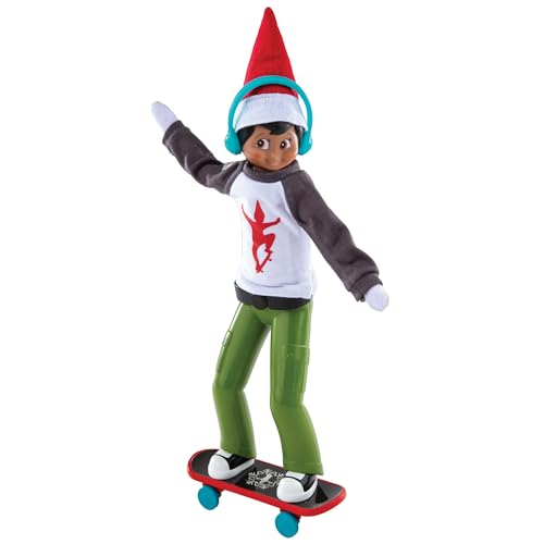 The Elf on the Shelf MagiFreez Skateboard Set | Outfit mit Longsleeve Kopfhörer & Skateboard | Scout Elf Accessoires