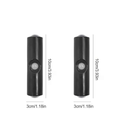 Image of GITGRNTH 2 PCS Black RGB LED Indoor Wall Light with Motion Sensor, Rechargeable Up Down Light with Automatic Color Changing | Modern 2 Way RGB Wall Lamp for Home, Bedroom, Living Room, Corridor