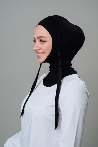 Hijab Undercap with Ties for Secure Fit – Muslim Underscarf for Women3