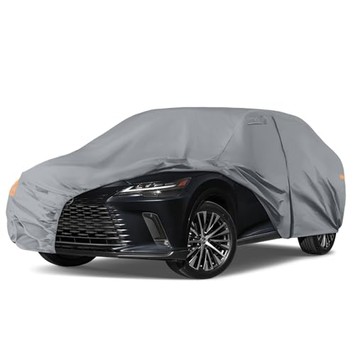Image of Waterproof Premium Car Covers Replace for 2008-2025 Lexus RX350 RX450H, 10 Layers Heavy Duty with Cotton Liner All Weather Car Cover with Zipper Door, Windproof Bands for Snow Rain Dust Protection