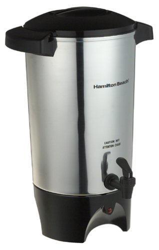 Hamilton Beach 40515 40515R 45-Cup Coffee Urn, Silver, Medium (Renewed)