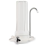 iSpring CKC1 Countertop Drinking Water Filtration System with Carbon Filter 2.5' x 10', White