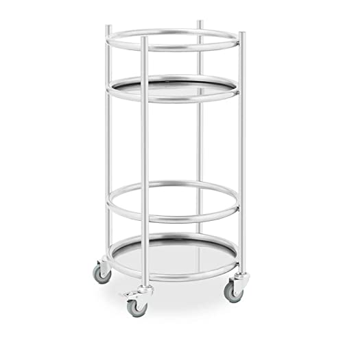 Royal Catering RCSW 2.1R Barwagen 2 Borde 150 kg Servierwagen Bar...