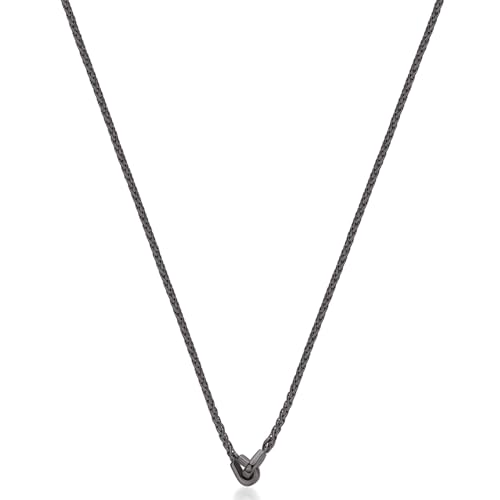 Collier Brosway Knocker BKC03 avec maillons à chevrons résistants en PVD noir